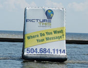 Inflatable Billboard / PVC Tarpaulin Advertising Inflatables Water Billboard