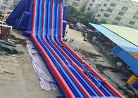 Blue And Grey Giant Inflatable Water Wave Slide For Event With Five Lanes