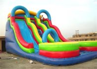 Colrful Giant Combo Inflatable Fun City With Slide And Obstacle Course