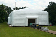 2014 large white inflatable party event marquee tent with window and tunnel entrance3