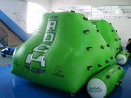 Green Inflatable Wall With Handles For Water Game In Lake , River Bank And Sea Shore
