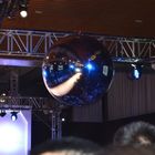 1m Sliver Inflatable Mirror Ball Disco For Trade Show , Inflatable Mirror Sphere