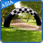 Beautiful Welcome Inflatable Arch Door With Black And White Color For Park