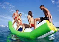 Green And White Single Water Totter Inflatable Water Sports For 4 People