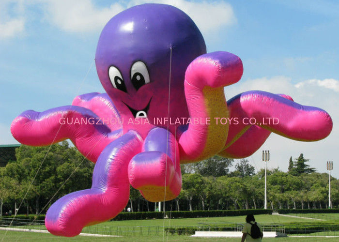 Advertising Inflatable Octopus / Octopus Flying Customized Ball