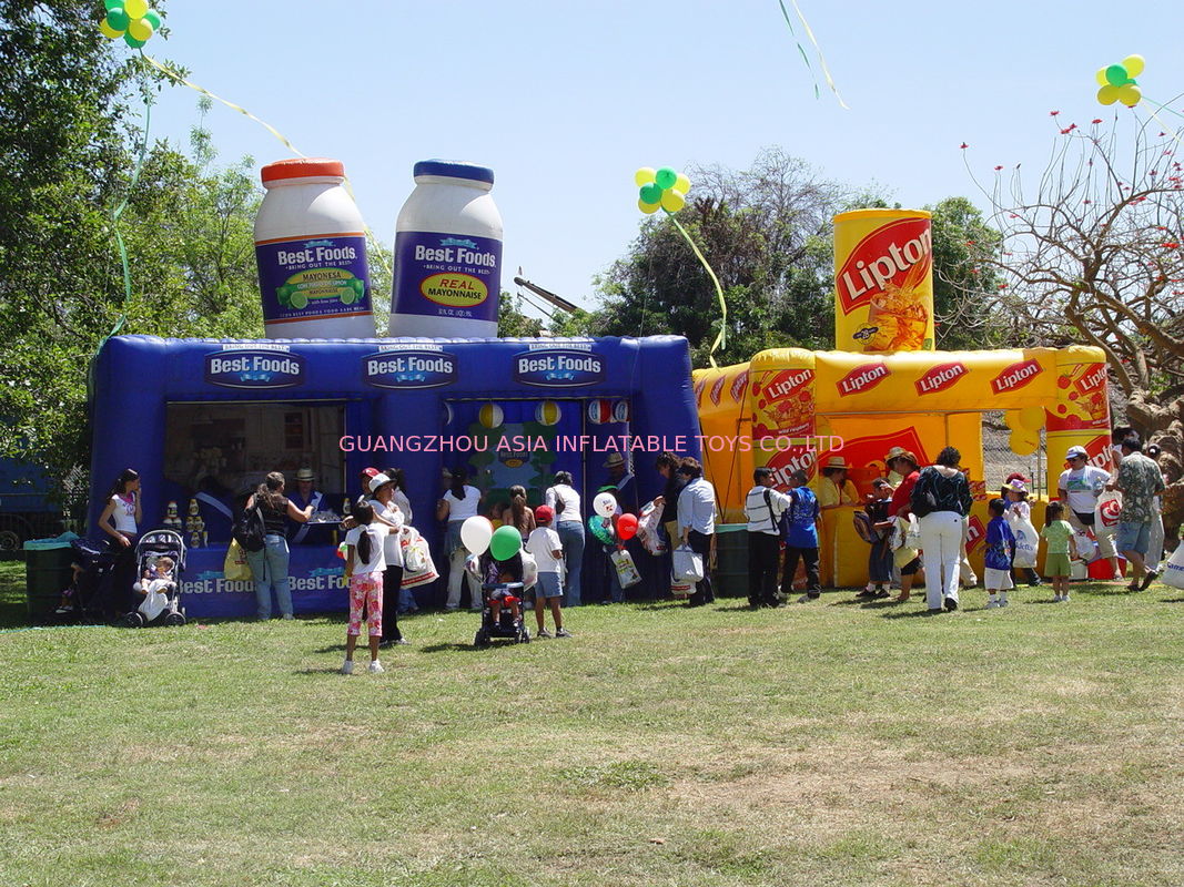 Durable Lipton Inflatable Booth , Advertising Inflatables With EN14960