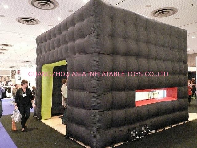 Black cube exhibition tent inflatable