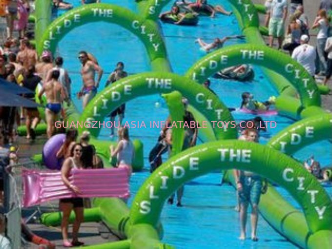 Inflatable slide the city