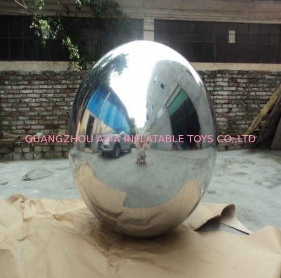 Giant Glossy PVC Inflatable Advertising Balloons , Customized Mirror Ball