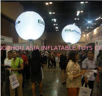 Carried Inflatable Back Pack Ball With Led Light For Trading Show