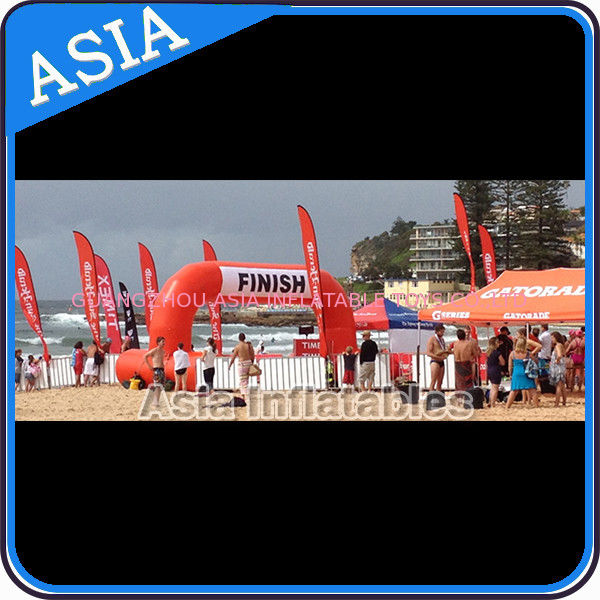 Orange Color Beach Competition Finish Line Arch Inflatable