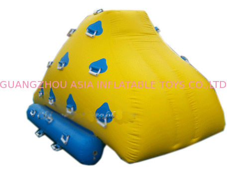 PVC tarpaulin Inflatable Water Sports / 2 sides Inflatable climbing Wall With Handles