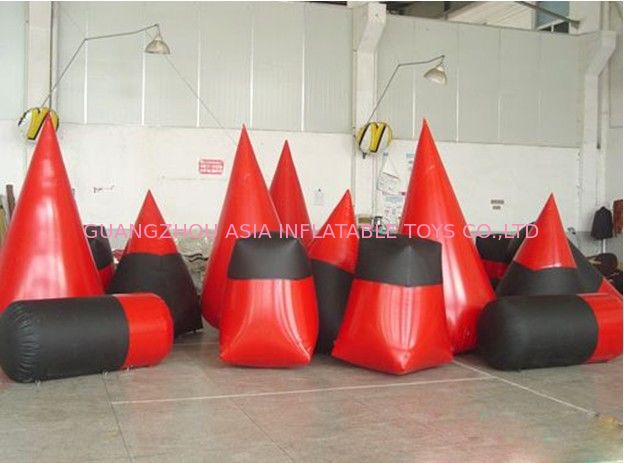 High Density, PVC tarpaulin Inflatable Paint Bunker Trampoline Combo