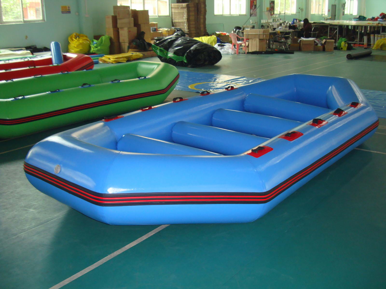3.2m Long PVC tarpaulin Blue Color Inflatable Boat for 8 Persons