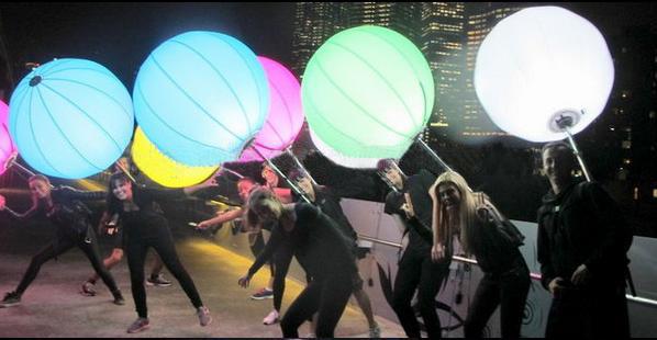 Advertising Inflatable Led Light Backpack Balloon With Brand For Sale