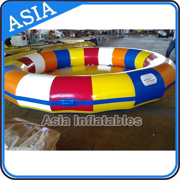 Circular Inflatable Boat UL Approval 4m Floating Spin Inflatable Boats / Water Discoboat For ...