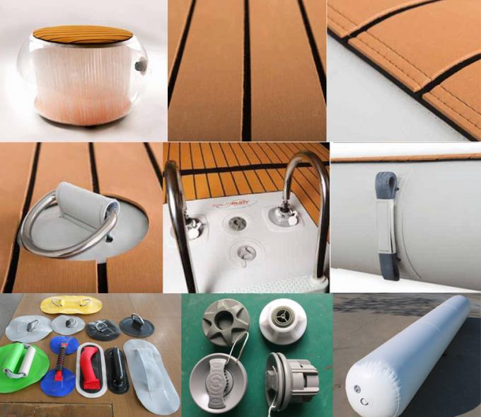 Reinforced Grab Handles Drop Stitch Inflatable Jet Ski Dock For Boat