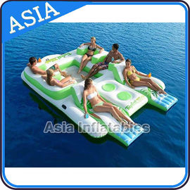 Capacity 6 Persons Inflatable Island Floating Lounge Inflatable Water Lounge