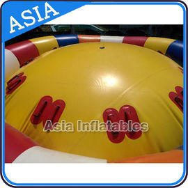 Hot Welding Yellow 12 Person Inflatable Disco Boat For Towable Water Games