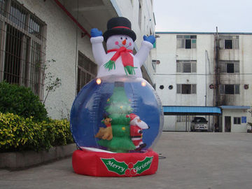 Clear Inflatable Snow Globe With Snow Man for Decoration