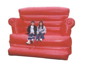 Large Red Design Advertising Inflatable Sofa Furniture , Inflatable Couch Furniture