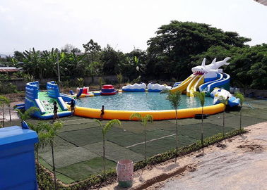 Mobile Thailand Project Inflatable Water Parks With Slide Puncture-proof