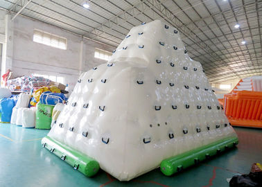 White Inflatable Water Sports , 3 Sides Inflatable Iceberg For Water Sport