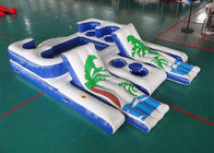 Party Inflatable Floating Island For Beach Vacation , Inflatable Lounge For Lake