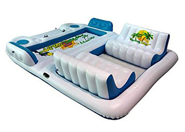 Large Inflatable Floating Island , Inflatable Lounge Water Floating Games For Leisure