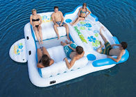 Large Inflatable Floating Island , Inflatable Lounge Water Floating Games For Leisure