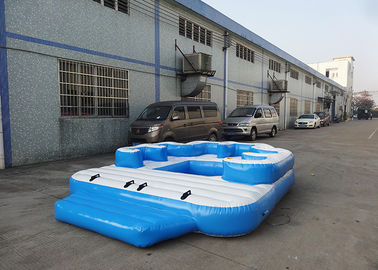 Entermainment 6 Person Inflatable Floating Island , Inflatable Shock Rocker