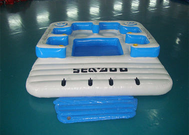 Entermainment 6 Person Inflatable Floating Island , Inflatable Shock Rocker