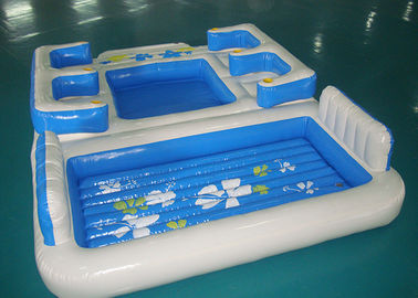 Entermainment 6 Person Inflatable Floating Island , Inflatable Shock Rocker