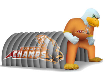 Fantasy Inflatable Entrance Tunnel With Eagle Mascot For Sports Event