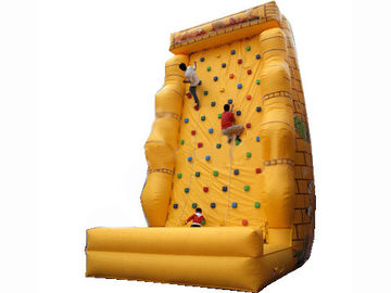 Rock Climbing Wall Inflatable Amusement Park With 0.55mm Pvc Tarpaulin