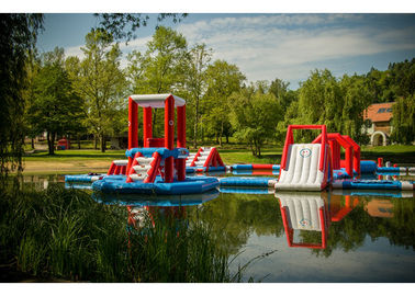 Lake Big Floating Aqua Park / Inflatable Obstacle Course For Business