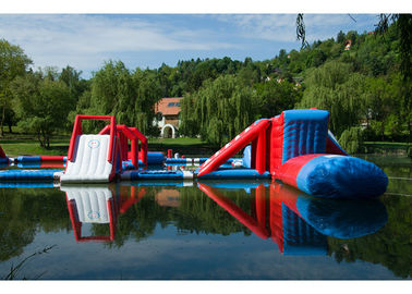 Lake Big Floating Aqua Park / Inflatable Obstacle Course For Business