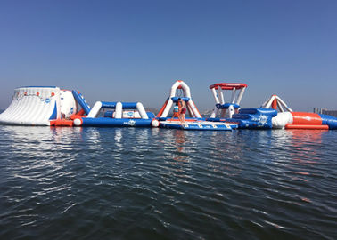 Durable Airtight Inflatable Floating Water Park , Inflatable Party Island