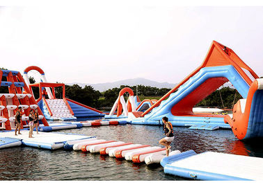 0.6 - 0.9mm PVC Inflatable Floating Water Park With Printing Logo
