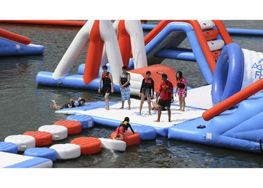 0.6 - 0.9mm PVC Inflatable Floating Water Park With Printing Logo