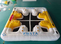 Water Proof Fiesta Inflatable Floating Island , Family Inflatable Boat