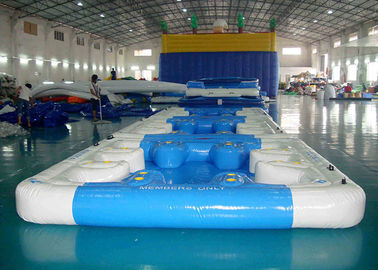 Water Proof Fiesta Inflatable Floating Island , Family Inflatable Boat