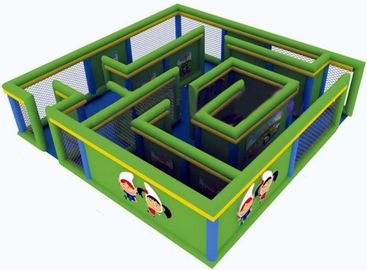 Durable Green Maze Game For Chilren, Inflatable Chilren Park Games