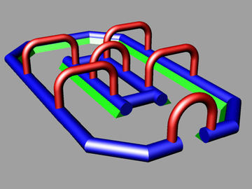 Inflatable Amusement Park With Zorb Track Games For Parks , Squares