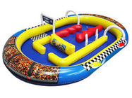 Family Gardens Inflatable Amusement Park With Speedboat Race Track