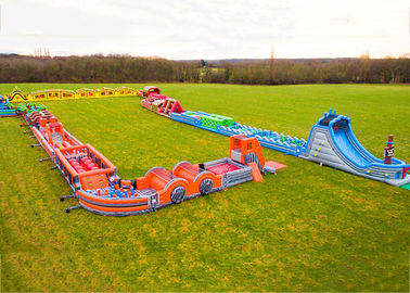 Race Wipeout Course Inflatable Tunnel , Rental 5k Inflatable Obstacle Course