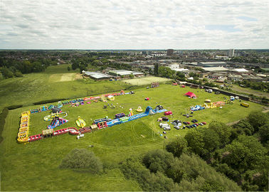 Race Wipeout Course Inflatable Tunnel , Rental 5k Inflatable Obstacle Course