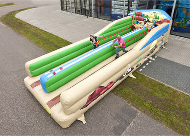 Two Lanes Inflatable Bungee Run , Inflatable Amusement Park For Children