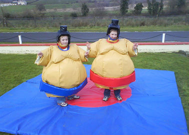 Flame Retardant Inflatable Amusement Park With Sumo Suit For Kids