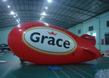 Advertising Inflatable Lighting Blimps Airship , Inflatable LED Flying  Zeppelin